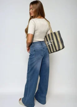 Denim Layla High Waisted Wide Leg Jeans<IKRUSH Online