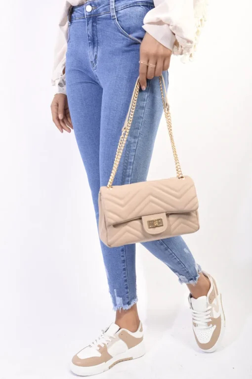Denim Luisa High Waist Distressed Hem Skinny Jeans<IKRUSH Best