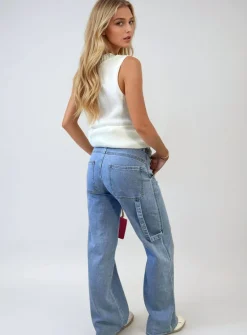 Denim Margaret Loose Straight Leg Jeans<IKRUSH Discount
