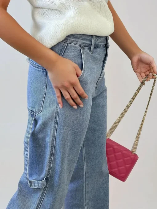 Denim Margaret Loose Straight Leg Jeans<IKRUSH Discount