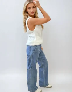 Denim Margaret Loose Straight Leg Jeans<IKRUSH Discount
