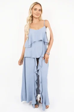 Denim Nayeli Layered Cami Top with Asymmetric Hem<IKRUSH Best