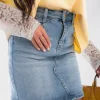 Denim Olivia High Waisted Mini Skirt<IKRUSH Best