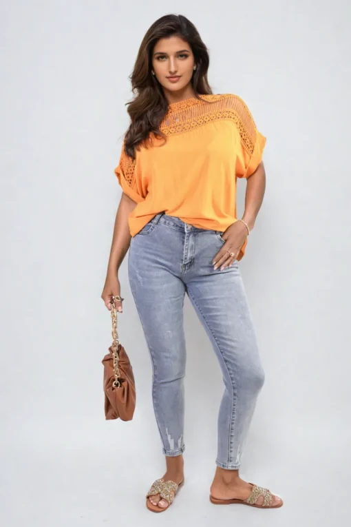 Denim Sevyn Distressed High Waisted Jeans<IKRUSH Clearance