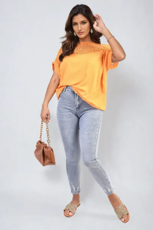 Denim Sevyn Distressed High Waisted Jeans<IKRUSH Clearance