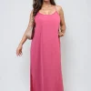 Fuschia Fiona Spaghetti Strap Side Slit Maxi Dress<IKRUSH Best