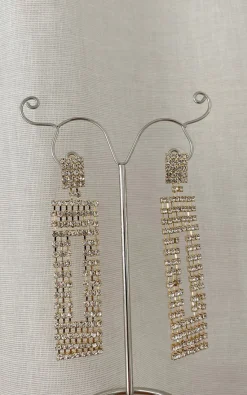 Gold Jiya Diamante Drop Earrings<IKRUSH Sale