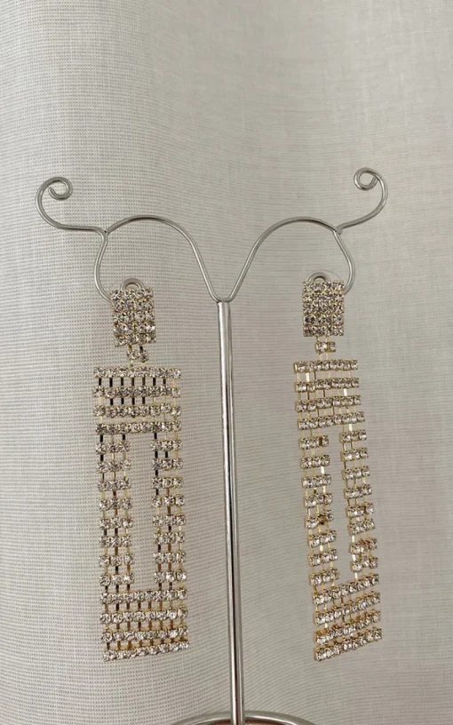 Gold Jiya Diamante Drop Earrings<IKRUSH Sale