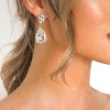 Gold Minnie Diamante Drop Earrings<IKRUSH New