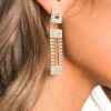 Gold Nina Diamante Drop Earrings<IKRUSH Outlet