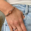 Gold Zaina Diamante Bangle with Love Heart Detail<IKRUSH New