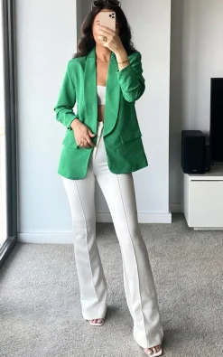 Green Elise Blazer Jacket<IKRUSH Outlet