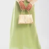 Green Estella Lightweight High Waisted Maxi Skirt<IKRUSH Clearance