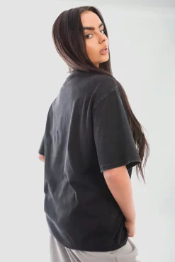 Grey Andi Oversized Short Sleeve Casual Loose Top<IKRUSH New