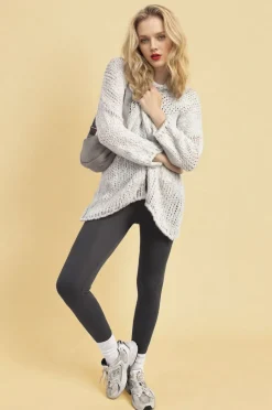 Grey Hazel Chunky Long Sleeve Knitted Cardigan<IKRUSH New