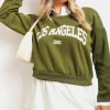 Khaki Jaylee Los Angeles Graphic Shirt Jumper<IKRUSH Outlet