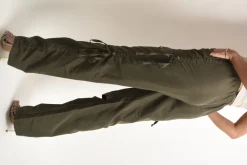 Khaki Mandy Knee Cut Out Cargo Trouser<IKRUSH Discount