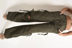 Khaki Mandy Knee Cut Out Cargo Trouser<IKRUSH Discount