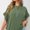 Khaki Vienna Frill Sleeve Top<IKRUSH Discount