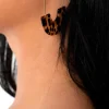 Leopard Philly Hook Hoop Pattern Earrings<IKRUSH Fashion