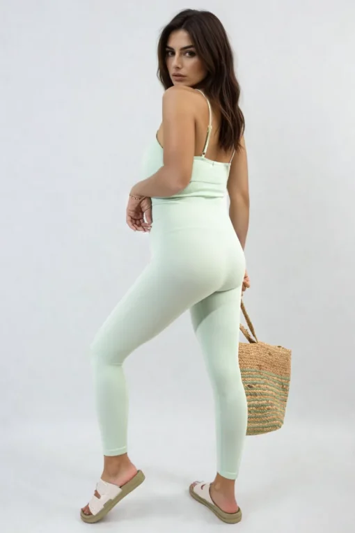 Mint Christina Sleeveless Bodycon Jumpsuit<IKRUSH Outlet