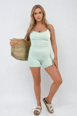 Mint Imelda Strappy Fitted Bodysuit<IKRUSH Sale