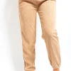 Mocha Noemi High Waisted Drawstring Trouser with Pockets<IKRUSH Outlet
