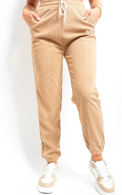 Mocha Noemi High Waisted Drawstring Trouser with Pockets<IKRUSH Outlet
