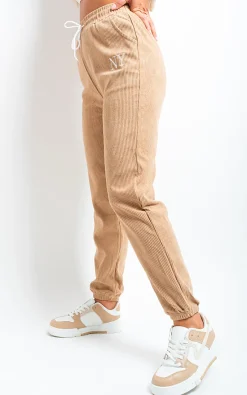 Mocha Noemi High Waisted Drawstring Trouser with Pockets<IKRUSH Outlet