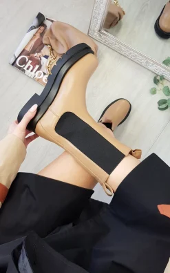 Mocha Sharie Mid Calf Chunky Boots<IKRUSH Discount
