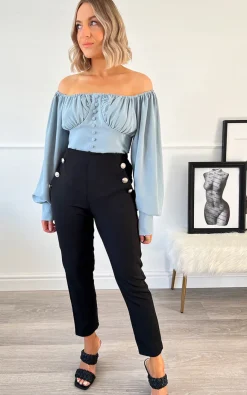 Petrol Maeve Off Shoulder Blouse<IKRUSH Outlet