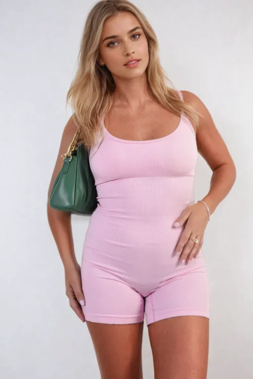 Pink Imelda Strappy Fitted Bodysuit<IKRUSH Discount