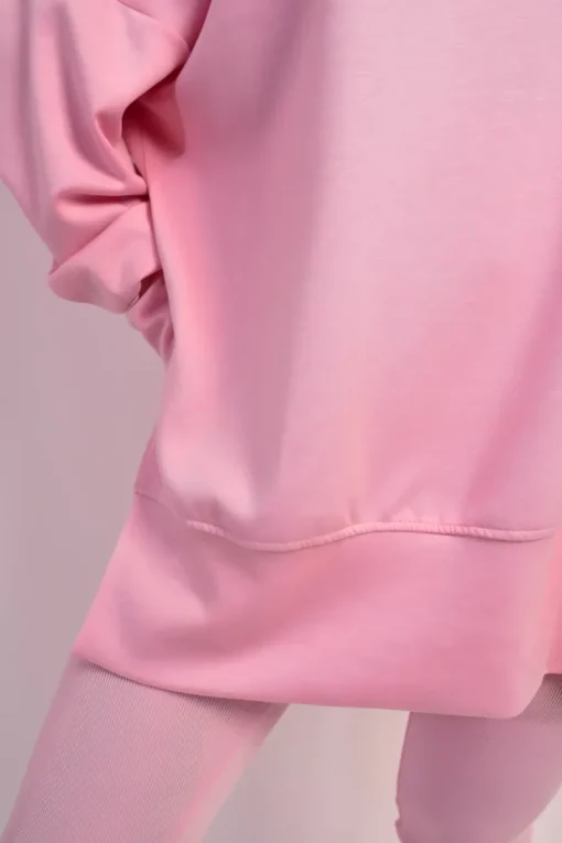 Pink Romina Long Sleeve Side Split Sweatshirt & Leggings Co-ord Set<IKRUSH Clearance