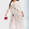 Royal Clara V-Neck Tassel Printed Detail Maxi Dress<IKRUSH Outlet