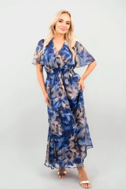 Royal Emmy Wrap Floral Print Maxi Dress<IKRUSH Best