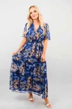 Royal Emmy Wrap Floral Print Maxi Dress<IKRUSH Best