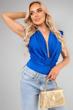 Royal Hanna Twist Front Elegant Bodysuit<IKRUSH Hot