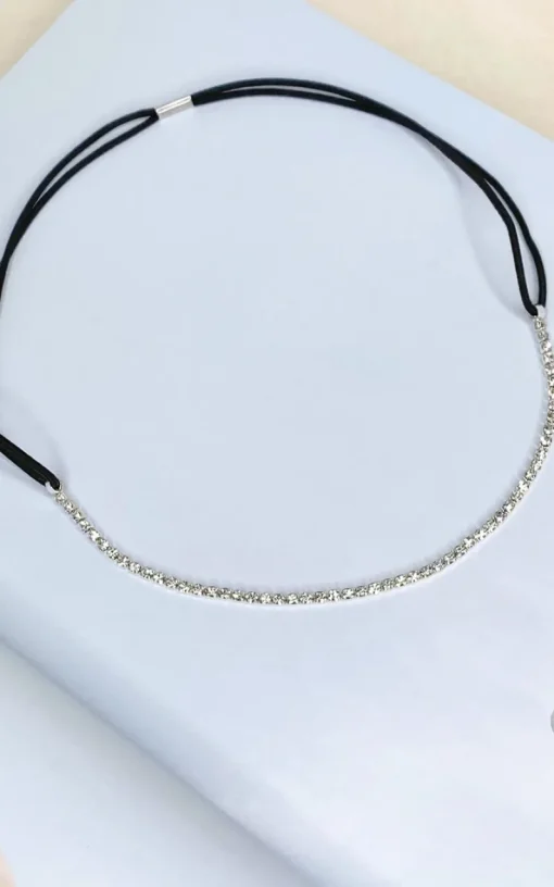 Silver Eva Diamante Hair Chain Clip<IKRUSH New