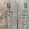 Silver Jiya Diamante Drop Earrings<IKRUSH Best