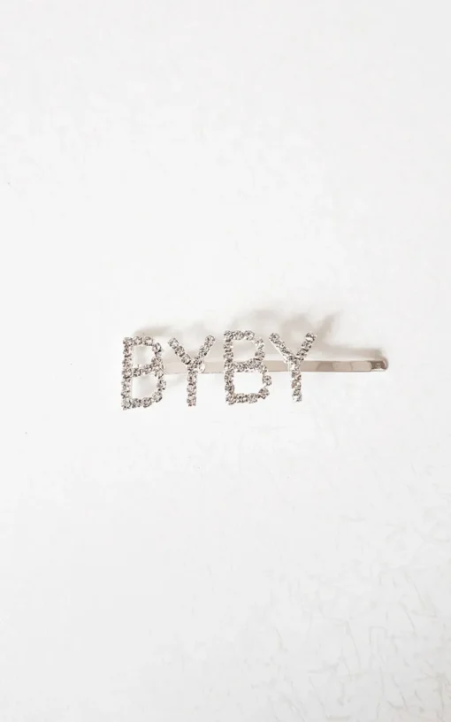 Silver Lia Slogan Diamante Detail Hair Clip<IKRUSH New