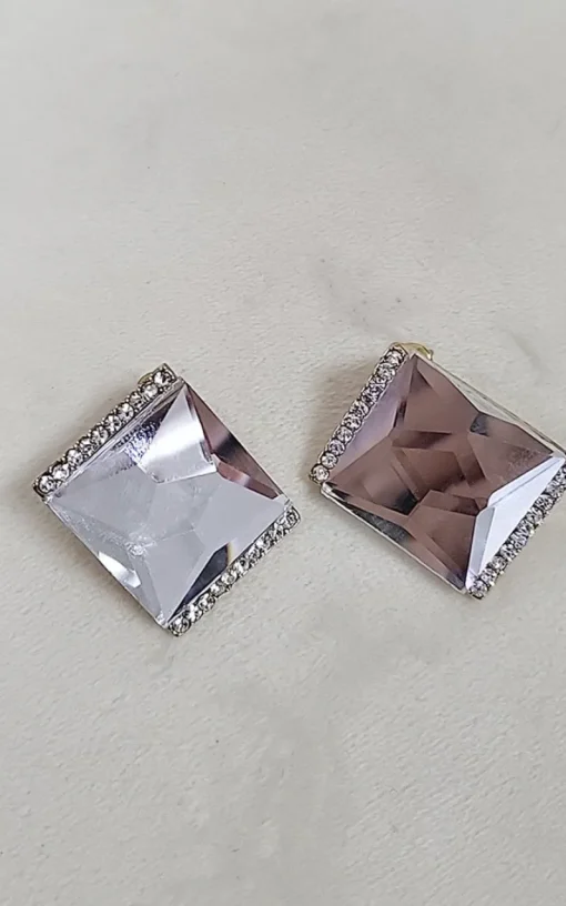 Silver Lowri Diamante Crystal Drop Earrings<IKRUSH Online