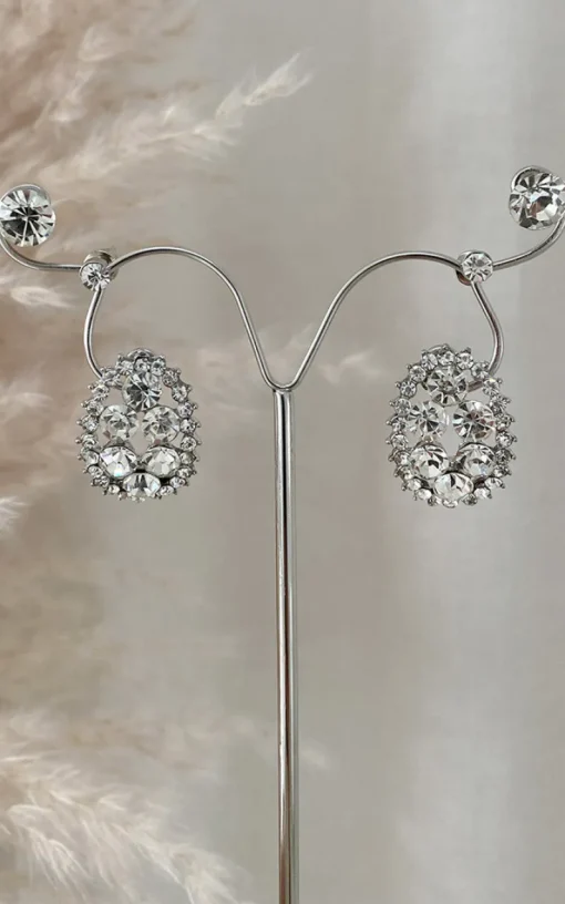 Silver Zahra Embellished Earrings<IKRUSH Discount