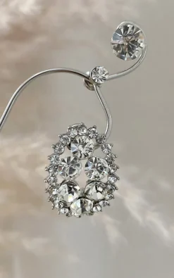 Silver Zahra Embellished Earrings<IKRUSH Discount