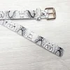 Snake print Freya Faux Leather Printed Belt with Square Buckle Detail<IKRUSH Fashion