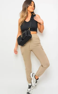 Stone Frankie Cargo Pocket Trouser with Drawstring<IKRUSH Discount