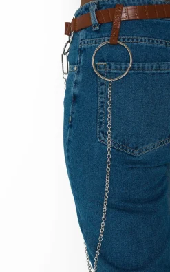 Tan Orla Faux Leather Chain Belt<IKRUSH Clearance