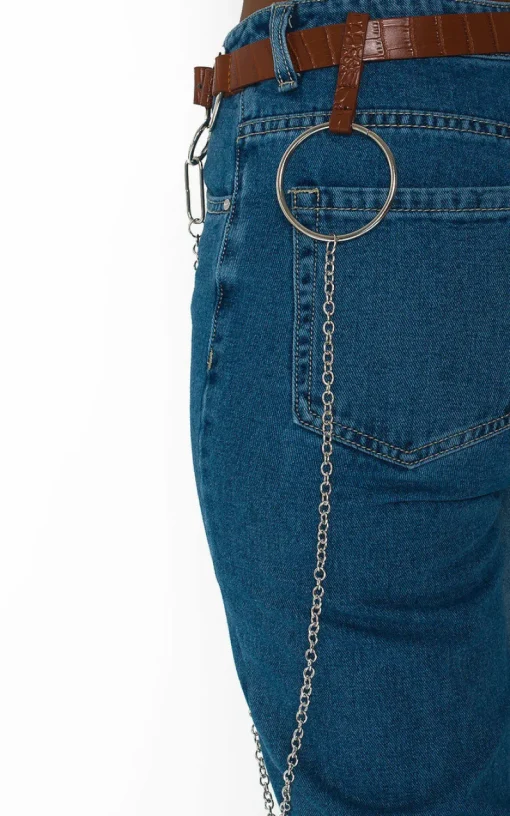 Tan Orla Faux Leather Chain Belt<IKRUSH Clearance