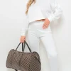 White Amanda Sweatshirt and Jogger Loungewear Co-ord Set<IKRUSH Discount