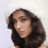 White Ashley Fluffy Faux Fur Winter Hat<IKRUSH Outlet