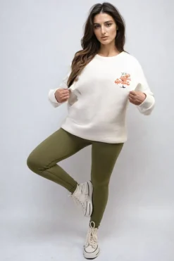 White Helen Aperol Spritz Cocktail Graphic Knitted Jumper<IKRUSH Discount